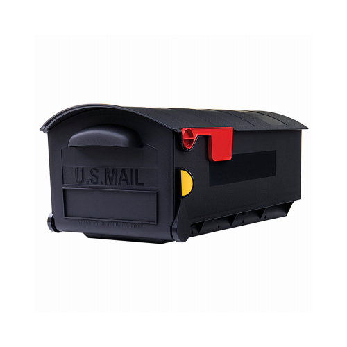 Patriot Large Post-Mount Mailbox, Black Plastic