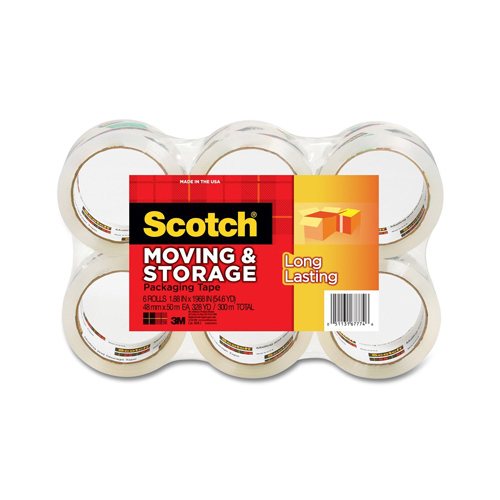 3M 3650-6 Moving & Storage Tape, 1.88-In. x 54.6-Yd pack of 6
