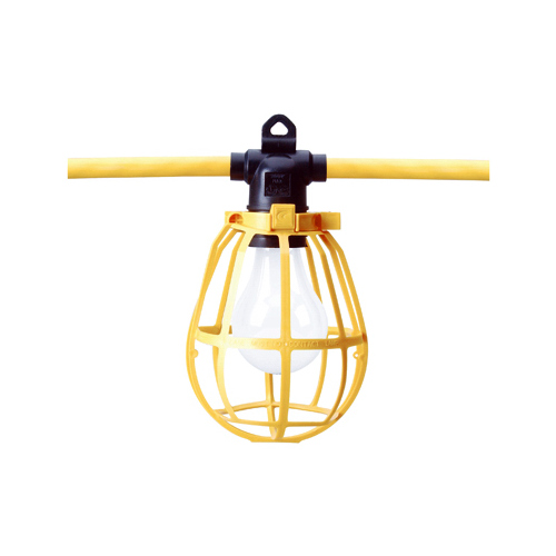 SOUTHWIRE/COLEMAN CABLE 7548ME Temporary Work Light, 5 Molded Light Sockets, 150-Watts, Yellow, 50-Ft.