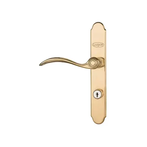 LARSON 20297807 QuickFit Brass Die-Cast Metal Locking Storm Door Curved Leverset