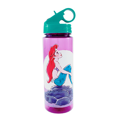 SILVER BUFFALO LLC DN8464 Disney's Ariel Tritan Water Bottle, 600 ml