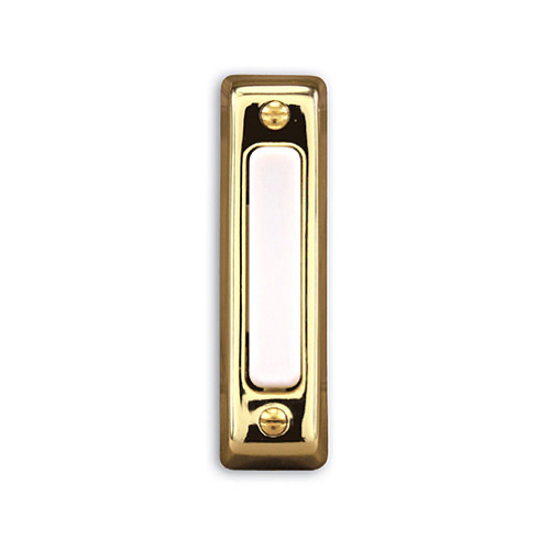 Globe Electric SL-711-03 Wired Push Button, Polished Brass