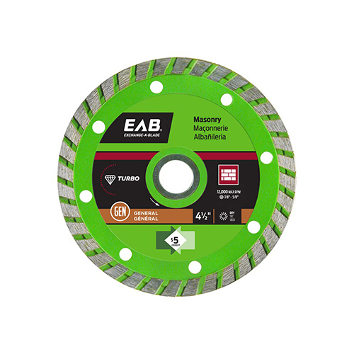 Diamond Saw Blade, Turbo Rim, 4-1/2-In.