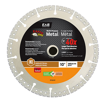 Exchange-A-Blade 3110452 Diamond Saw Blade, Metal, 10-In.