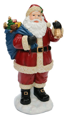 NATURES MARK LLC-IMPORT NM-X15232AA Jolly Santa Table-Top Character, 10.5-In.