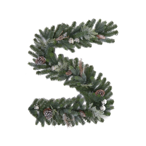 POLYGROUP EVERGREEN LIMITED GT60P2045X03 Tacoma Frosted Garland, 6-Ft.