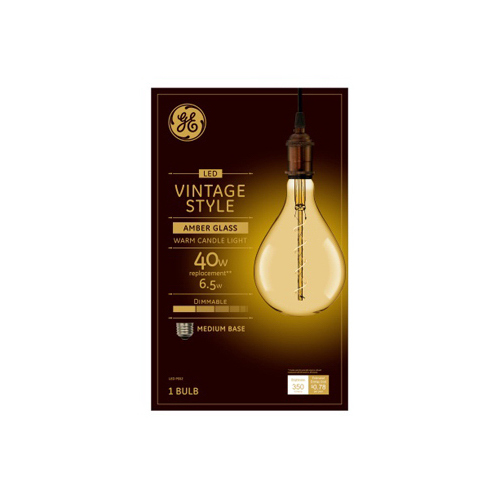 LED Vintage Light Bulb,PS52, Warm White, Amber Bulb, 190 Lumens, 6.5-Watt