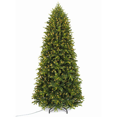 INLITEN LLC-IMPORT V66460-88 Artificial Pre-Lit Christmas Tree, 1,200 Warm White Microdot LED Lights, Warm White Microdot, 7.5-Ft.