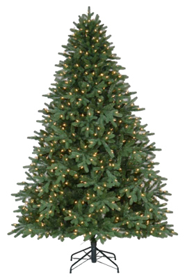 POLYGROUP EVERGREEN LIMITED TG76P3793L05 Artificial Pre-Lit Christmas Tree,, Olympus Fir, 420 Warm White LED Lights,, 7.5-Ft.