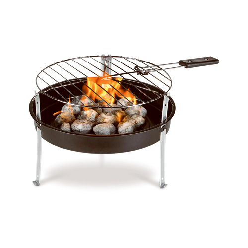 Mr Bar-B-Q CBT1601G Portable Charcoal Grill + 1.2-Lbs. of Charcoal, 12-In.