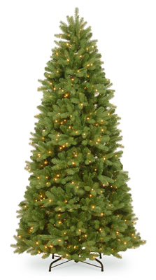 NATIONAL TREE CO-IMPORT PEND2-310-75 Artificial Pre-Lit Christmas Tree, Newberry Spruce, 750 Clear Lights, 7.5-Ft.