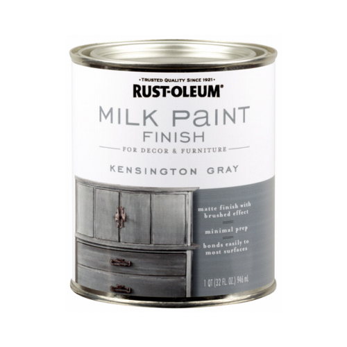 Milk Paint Finish, Matte, Kensington Gray, 1 qt, Can