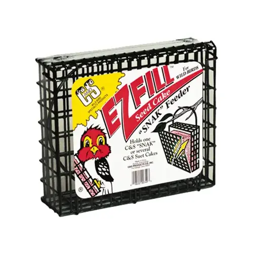C&S Products 100214388 EZ Fill Seed Cake Snak Bird Feeder, Holds 56-oz. of Suet Hunter Grenn