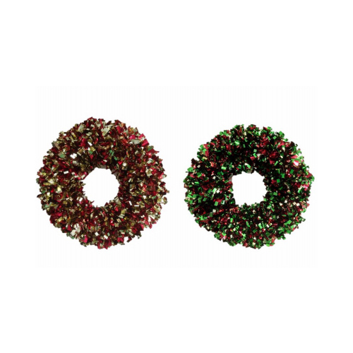 BRITE STAR MANUFACTURING 25-161-55 Christmas Wreath, Sparkle Elegance, Assorted Colors, 15-In.