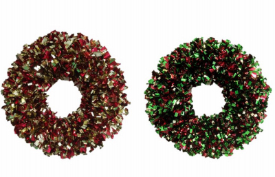 BRITE STAR MANUFACTURING 25-161-55 Christmas Wreath, Sparkle Elegance, Assorted Colors, 15-In.