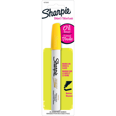 SANFORD CORP 1875042 Uni Paint Marker, Regular Tip, Yellow