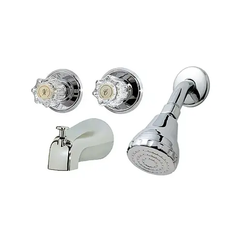 2 Handle Tub & Shower Faucet, Chrome