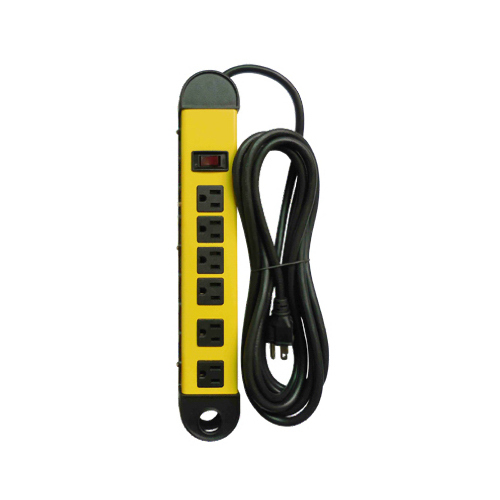 Power Strip, 6-Outlet, Metal