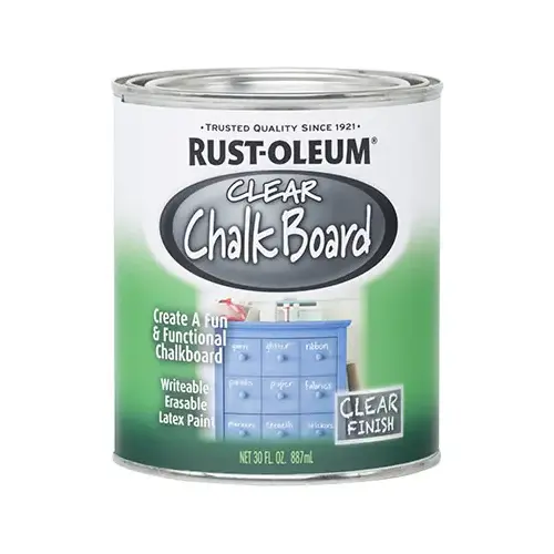 Specialty Chalkboard Latex Paint, Brush-On, Clear, 30-oz.