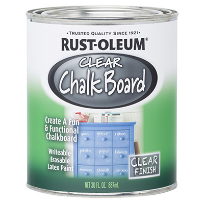 Rust-Oleum Specialty 284469 Specialty Chalkboard Latex Paint, Brush-On, Clear, 30-oz.