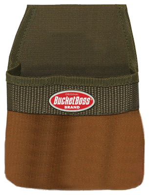 Bucket Boss 54011 Original Series Tape Measure Pouch, 1-Pocket, Poly Fabric, Brown, 6-1/2 in W, 9 in H, 1-1/2 in D