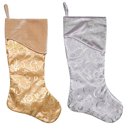 DYNO SEASONAL SOLUTIONS 1217461CC Christmas Stocking, Satin Swirl, Assorted, 21-In.