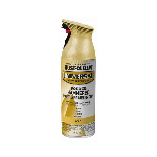 Universal Paint & Primer Metallic Spray Paint, Hammered Gold, 12-oz.