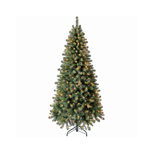 Evergreen Classics TG66M2W56C05 Artificial Pre-Lit Christmas Tree, Crisfield Fir, 300 Clear Lights, 6.5-Ft.