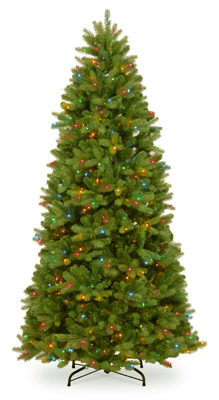 NATIONAL TREE CO-IMPORT PEND2-311-75 Artificial Pre-Lit Christmas Tree, Newberry Spruce, 750 Multi Lights, 7.5-Ft.