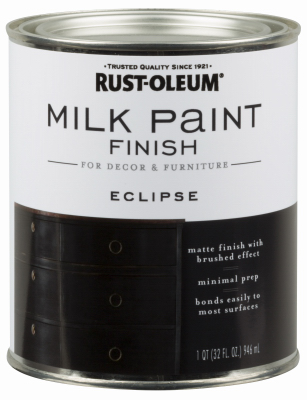 Rust-Oleum 331052 Milk Paint Finish, Matte, Eclipse, 1 qt, Can