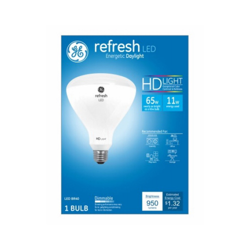 GE Lighting 46329 LED Refresh HD Bulb, BR40, Daylight, 950 Lumens, 11-Watt