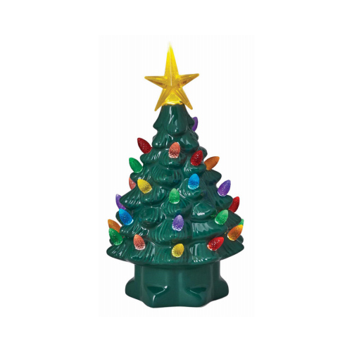 Christmas Tree, Vintage Porcelain With LED Lights, 5.5-In.