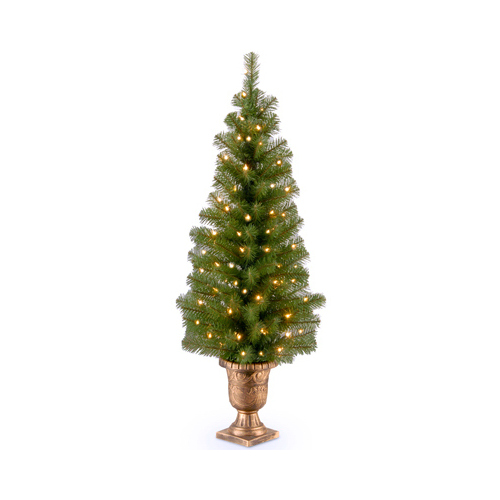 NATIONAL TREE CO-IMPORT MC7-344-40 Pre-Lit Entrance Artificial Christmas Tree, Montclair Spruce, 70 Clear Lights, 4-Ft.
