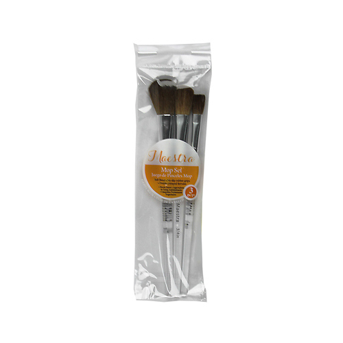 LINZER/AMERICAN BRUSH AM 303 Maestra 3-Pc. Artist Paint Brush Set, Natural Bristles