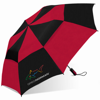 CHABY INTERNATIONAL INC 56DC-GN Double Canopy Folding Golf Umbrella, Assorted Colors, 56-In.