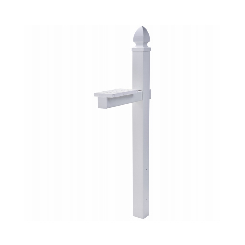 Whitley Post Cover, White Plastic, Post Not Included, 57-In.