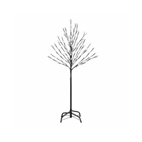 Cherry Blossom Tree, 100 Pure White LED Lights, 4-Ft.