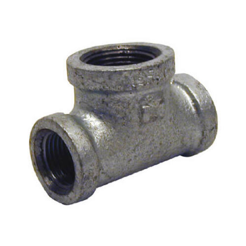 Galvanized Metal Pipe Fitting, Reducing Tee, 1/2 x 1/2 x 3/4-In.