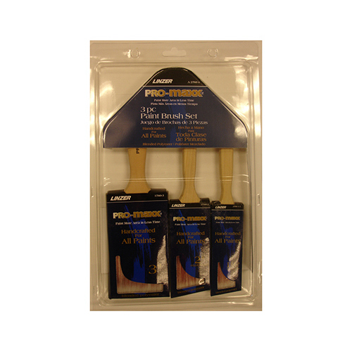 LINZER/AMERICAN BRUSH A2760S 3-Pc. Paint Brush Set, Blended Polyester