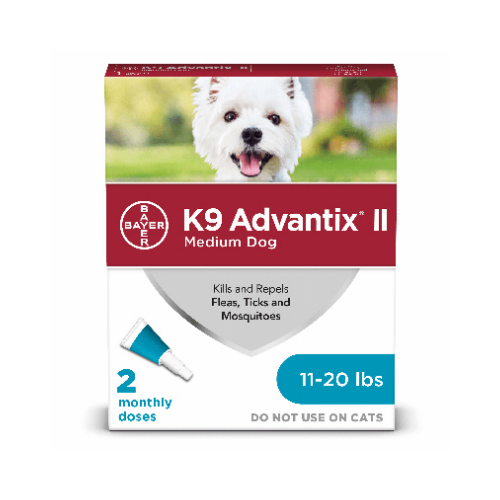 K9 Advantix II 00724089060631 Flea And Tick Prevention & Treatment for Dogs 11-20-Lbs., 2 Doses