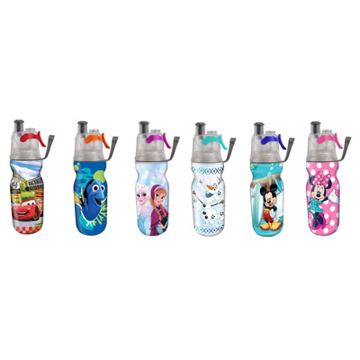 O2C BRANDS HMCMA01 Kids' Mist N Sip Water Bottle, Assorted Disney, 12-oz.