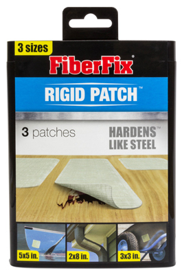 J-B Weld 857101004969 FiberFix UV Rigid Patch  pack of 3