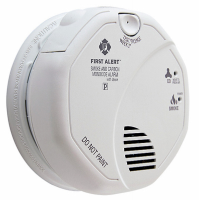 First Alert 1039836 Smoke & Carbon Monoxide Photoelectric Alarm, Hardwired w/Battery Backup, Voice Alert