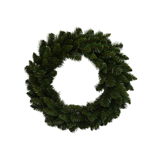 PULEO ASIA LIMITED 277-W7130-24 PVC Artificial Wreath, Green, 24-In.