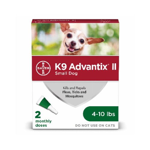 K9 Advantix II 00724089060556 Flea And Tick Prevention & Treatment for Dogs 4-10-Lbs., 2 Doses