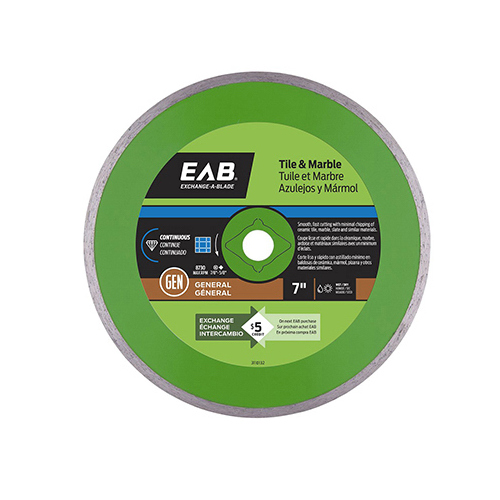 Exchange-A-Blade 3110132 Diamond Saw Blade, Continuous Rim, 7-In.