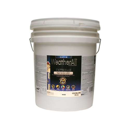 Platinum WeatherAll Exterior House Paint & Primer, Neutral Base Satin Latex, 5 Gallons