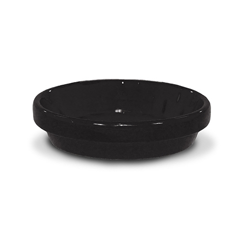 Saucer, Black Ceramic, 3.75 x .5-In. - pack of 16