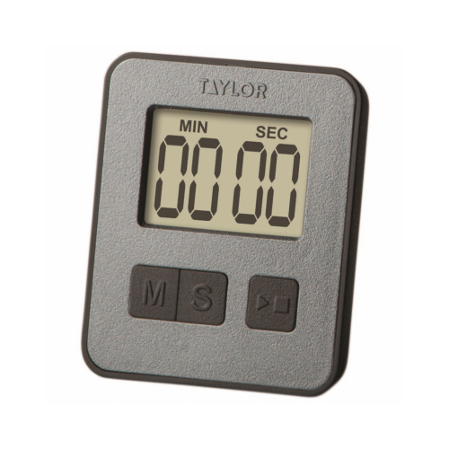 TAYLOR 5842N15 Timer, LCD Display, 0 min 0 sec to 99 min 59 sec, Gray
