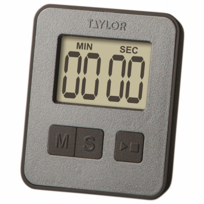 TAYLOR 5842N15 Timer, LCD Display, 0 min 0 sec to 99 min 59 sec, Gray